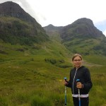 walking towards the hidden valley in glen Coe