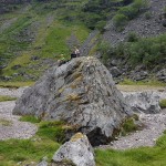 walking towards the hidden valley in glen Coe