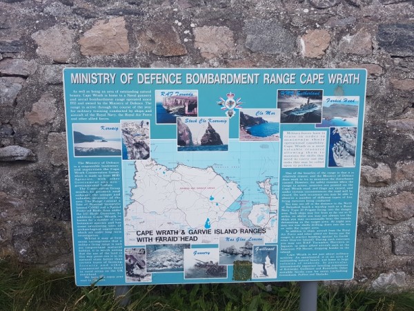 ministry of defence bombardment range cape wrath
